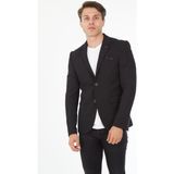 Sposo 5121 Dar Kalıp Örme Kumaş Lacivert Erkek Blazer Ceket - 54 - 001 Siyah