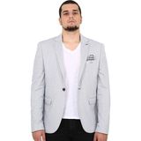 SPOSO 5127 Dar Kalıp Yarım Astarlı Gri Erkek Ceket - 54