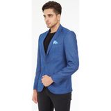 Sposo 5132 Dar Kalıp Yarım Astarlı Lacivert Erkek Blazer Ceket - 01.Mavi - 48