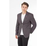 Sposo G-158 Dar Kalıp Örme Kumaş Füme Erkek Blazer Ceket - 48 - Antrasit - Füme