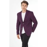Sposo G-158 Dar Kalıp Örme Kumaş Füme Erkek Blazer Ceket - 50 - Açık Mor