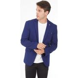 Sposo G-223 Dar Kalıp Yarım Astarlı Açık Laci Erkek Blazer Ceket - 52 - A. Lacivert
