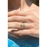 Spossy Silver Jewelry 925 Ayar Gümüş, 14 Ayar Gold, Arı Eklem/Serçe Parmak Yüzük