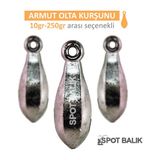Spotbalık Armut Kurşun 10G-250G Arası Olta Kurşunu - 5 X 100 gr