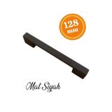 Spotkulp Kale Alüminyum 128 mm Mat Siyah Dolap Çekmece Mobilya Mutfak Kulp