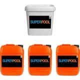 SPP Superpool 4'lü Havuz Bakım Kimyasal Seti 10 KG Yüzme Havuzu İçin Etkili Temizlik - Renk