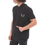 Spqr Pamuklu Kapüşonlu Kısa Kollu Sweatshirt Neptune Siyah - 2XL