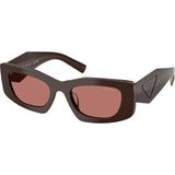 Spr D03-D 27I 80W 51-20-145 Prada Cat Eye Kadın Güneş Gözlüğü - Kırmızı
