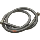 Spral Bağlantı 150 cm 3/8-3/8 Bağlantı Sprali Çelik Hortum Rezervuar Hortumu - Krom