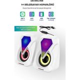 SPRANGE RGB Ambiyans Işıklı 2'li Bilgisayar / Cep Telefonu Hoparlörü