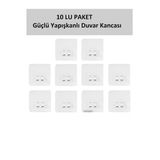 Sprenda 10 Lu Güçlü Kendinden Yapışkanlı Kancalar Köşe Rafı Banyo Rafı Duş Rafı Kancası