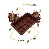 Sprenda 8 Bölmeli Dubai Çikolatası Yapma Kalıbı Silokon Kek Kalıbı Bpa Free 15 x 10