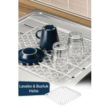 Sprenda Kare Lavabo Ve Buzluk Matı Şeffaf Lavabo Halısı 32 X32 Cm