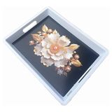 Sprenda Kare Sert Plastik Tepsi 30 x 23 cm - Siyah