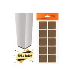 Sprenda Yapışkanlı Mobilya Masa Sandalye Parke Zemin Ayak Koruyucu Kaydırmaz Keçesi 40X40 mm (10'lu Paket)