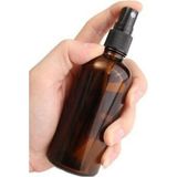 Sprey Başlıklı Amber Cam Şişe Kolonya Dezenfektan Şişesi 100 ml Tekli Hava 100 ml