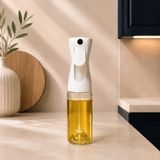 Sprey Başlıklı Yağdanlık Zeytinyağı Için Uygun Cam Şişe Airfryer Uyumlu Yağ Püskürtücü Modern Mutfak Gereci 300ML |kitchera Home - Beyaz