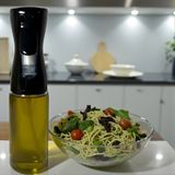 Sprey Başlıklı Yağdanlık Zeytinyağı Için Uygun Cam Şişe Airfryer Uyumlu Yağ Püskürtücü Modern Mutfak Gereci 300ML |kitchera Home - Siyah