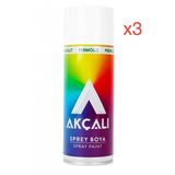 Sprey Boya 3Lü Set (Boncuk Mavi 324 - 400 Ml / 3 Adet Sprey Boya + 1 Adet Eldiven)