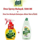 Sprey Mutfak 500ML ve Sıvı Bulaşık Deterjanı Aleo Vera Özlü 75 - 750 ml