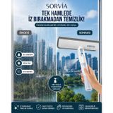 Spreyli Cam Silme Aparatı Mikrofiber Cam Sileceği Çekçekli Pencere Ayna Duşakabin Fayans Temizleyici