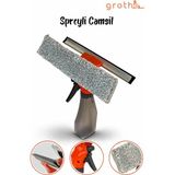 Spreyli Camsil Çekpas Deterjan Su Hazneli Silikonlu Çekçek Microfiber Araba Cam Ayna Temizleyici - 200 ml