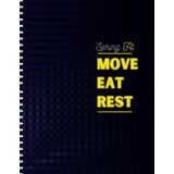 Spring Fit: Move. Eat. Rest. Seasonal Fitness & Wellness Tracker: 91-Page Undated Health Journal for Spring | Track Meals, Workouts, Mood & Sleep | 8.5 x 11 Fitness Planner for Women