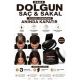 SPRİNGMAX Yeni Nesil Saç Dolgunlaştırıcı Saç Kapatıcı Koyu Kahve Boya Pudra | Seyrek Sakal Saçlar İçin | Dip Boya Etkili Beyaz Kapatıcı Suda Çıkmaz