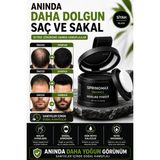 SpringMax Yeni Nesil Saç Dolgunlaştırıcı Saç Kapatıcı Siyah Pudra | Seyrek Sakal Saçlar İçin | Dip Boya Etkili Beyaz Kapatıcı Suda Çıkmaz