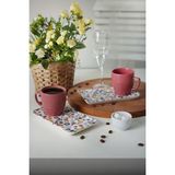 Springtime Doğaltaş Kahve Sunum Seti, 4 Parça, 2 Kişilik, Şık ve Zarif Tasarım - Seçenek 1