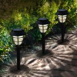 Springwind 6'lı Paket Güneş Yolu Işıkları Dış Mekan - Sıcak Beyaz LED'li Parlak Güneş Enerjili Bahçe Işıkları, Otomatik Açma/Kapama Su Geçirmez Yol Işıkları Dekoratif, Avlu Veranda Yürüyüş Yolu için Peyzaj