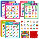 SpriteGru Alfabe Bingo Oyunu, Büyük Harf/Küçük Harf/Sayı Tombala Oyunu ABC ve Anaokulu ve Anaokulu Çocukları için 123 Tombala Masa Oyunu 4-8, Sınıf ve Ev İçin Mükemmel