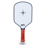 SPRK Pickleball, Benzersiz Petek Tasarımlı Dokulu Fiber Cam Kürek, 14 MM, Hafif, Beyaz