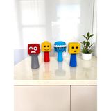 Sprunki 4 Adet Kaliteli Yeni Figür 7 cm LEGO Guys, Jellyfish Aurelia , Mr.panic - Karışık Çok Renkli