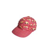 Spteks Kitti 1-3 Yaş Erkek Bebek Bordo Renk Baskı Desenli Rahat Yazlık Kep Şapka