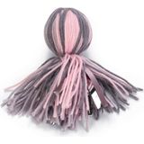 Sptrns Beeztees Kedi Oyuncağı, Ahtapot, Yün ve Kurdela, Pembe ve Gri, 15X5X5CM