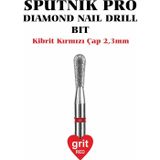 Sputnık Elmas Kibrit Freze Kırmızı Çap 2,3mm