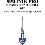 Sputnik Elmas Sivri Alev Mini Freze Mavi Çap 1,0mm
