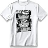 Spy x Family Anime Model Baskı Tişört Unisex %100 Pamuk Kalın Kumaşlı Manga T-Shirt - Beyaz
