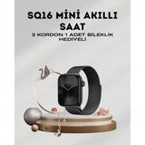 Sq-16 Mini Series 10 – Dokunmatik Akıllı Saat | Kalp Ritmi, Spo2, Uyku Takibi - Lisinya