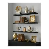 Squall Premium MDF Ürün Duvar Rafı 3'lü Set 60x15 cm Uçan Raf Modern Kitaplık Mutfak Banyo Rafı