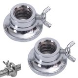 SquEqu 2 paket dambıl yaka sıkma kilitleme somunu emniyet kilidi ile vida kelepçeleri 1 '' standart dişli halter kolları ağırlık çubuğu el ağırlık seti halter ayarlanabilir halter ağırlık seti