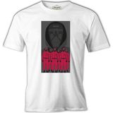Squid Game - Maske Gri ve Askerler Beyaz Erkek Tshirt - XL