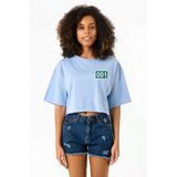 Squid Game Player 001 Bebe Mavi Kadın Crop Tshirt