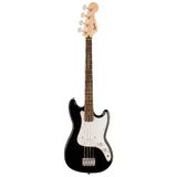 Squier 0373800506 Sonic Bronco Bass Gitar Siyah (Başlangıç - Kısa Skala) | Laurel Klavye, Tek Manyetik, Hafif Gövde, Rah