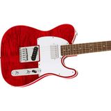 Squier 0378280538 Affinity Telecaster Fmt Sh Elektro Gitar (Crimson Red Transparent - Akçaağaç Klavye) | Başlangıç ve Orta Seviye Alevli Kapak ve Sh Manyetik Dizilimi