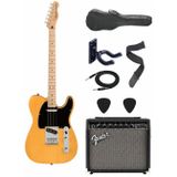 Squier Affinity Telecaster Akçaağaç Klavye Butterscotch Blonde Elektro Gitar Champion Iı 25 Amfi Set