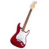 Squier by Fender Debut Collection HSS Stratocaster elektro gitar, Laurel klavye, beyaz vuruş tahtası, Dakota kırmızısı