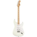 Squier by Fender Limited Edition Sonic® Stratocaster® elektro gitar HSS, akçaağaç klavye, beyaz vuruş tahtası, Arctic White