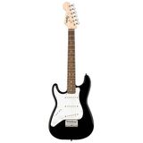 Squier Mini Stratocaster Hint Defnesi Klavye Siyah Solak Elektro Gitar